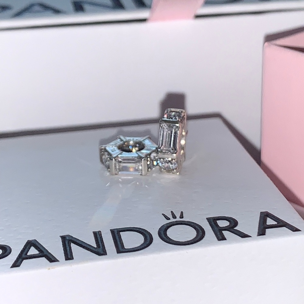 Retired Pandora Icicle Glacier Spacer Charm (set)